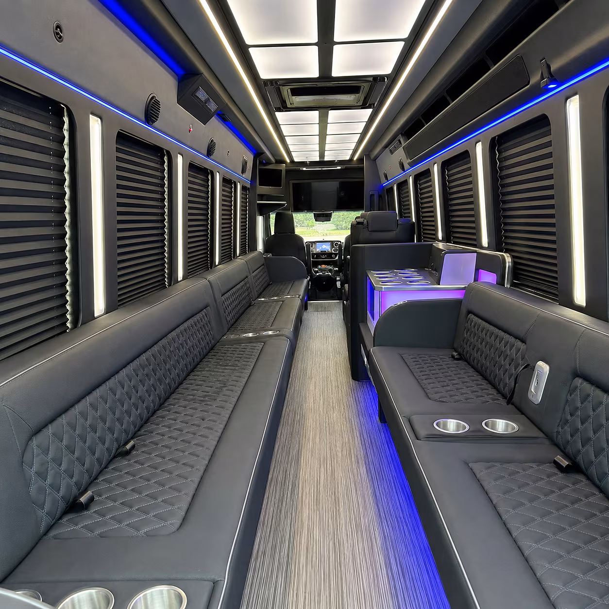 pico rivera party bus rental interior